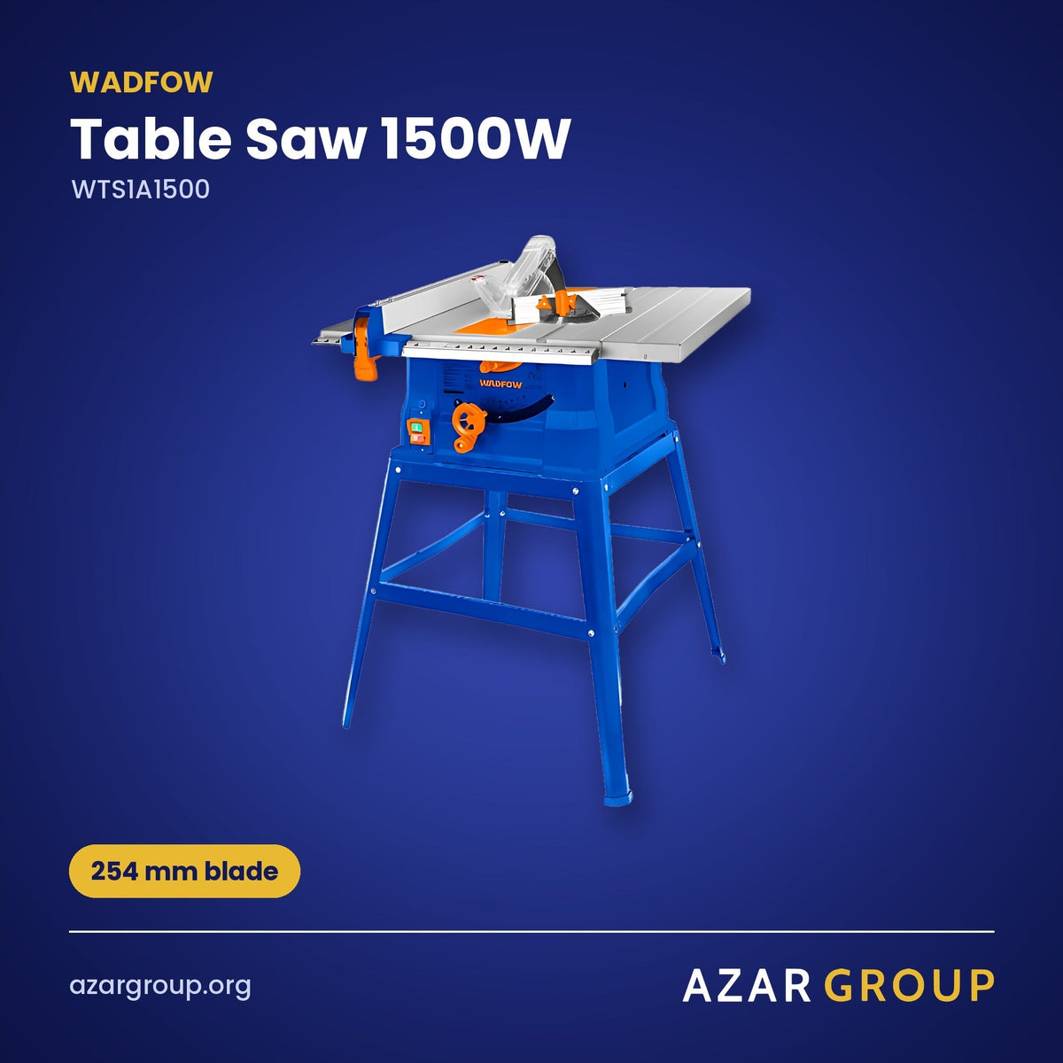 WADFOW WTS1A1500 Table Saw 1500W – 254 mm blade
