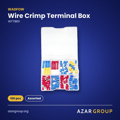 WADFOW WTT1B01 Wire Crimp Terminal Box – 100 pcs, Assorted