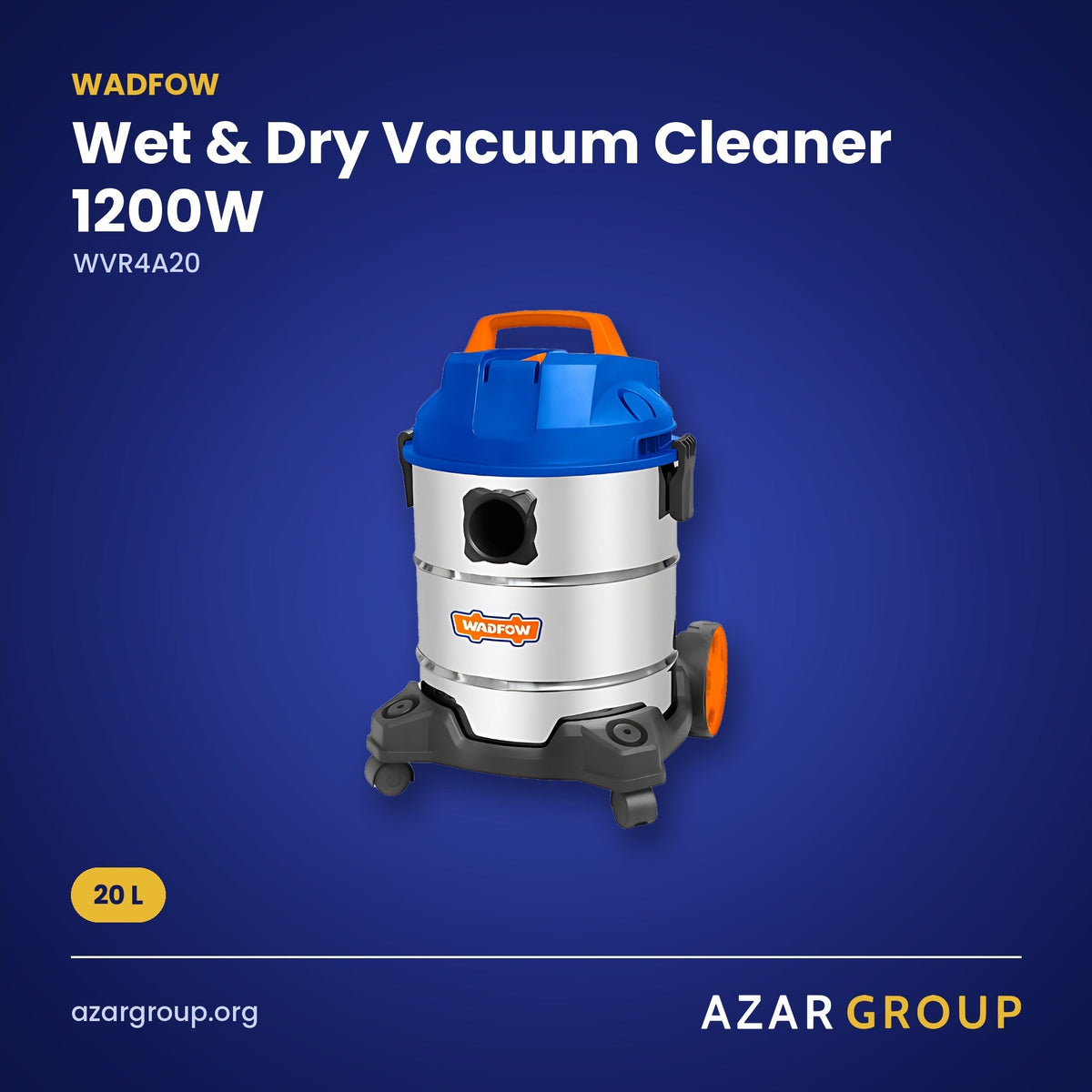 WADFOW WVR4A20 Wet & Dry Vacuum Cleaner 1200W – 20 L