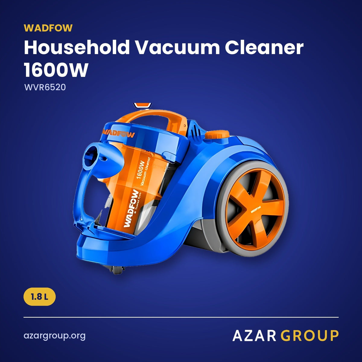 WADFOW WVR6520 Household Vacuum Cleaner 1600W – 1.8 L
