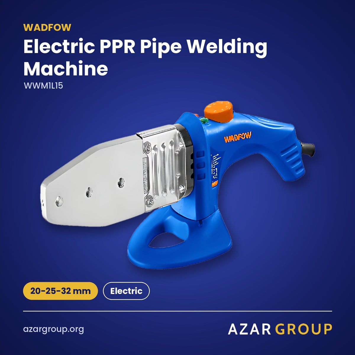 WADFOW WWM1L15 Electric PPR Pipe Welding Machine – 20-25-32 mm, Electric