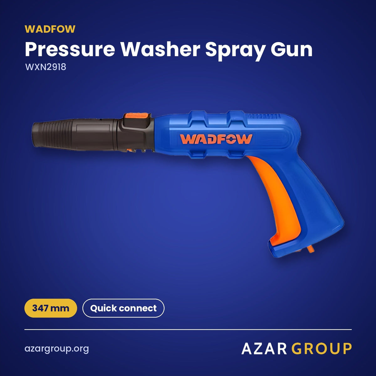 WADFOW WXN2918 Pressure Washer Spray Gun – 347 mm, Quick connect