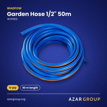 WADFOW WYP1E12 Garden Hose 1/2" 50m – 5-ply, 50 m length
