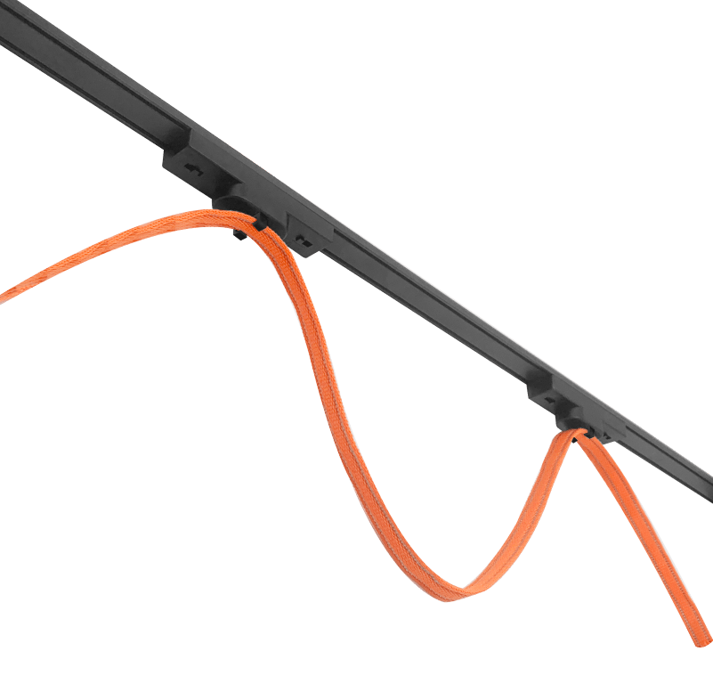 Woven Track Connection Power Box Black L112*W26*H25 - Magnetic Track LED Light - Aura Lighting - Azar Group