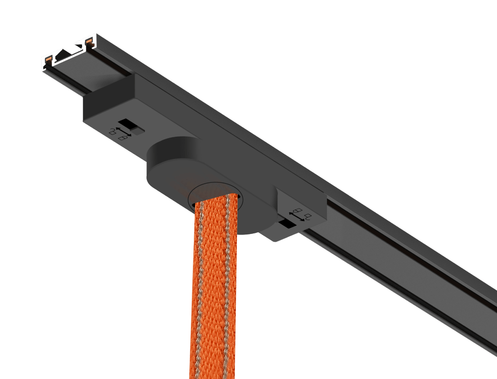 Woven Track Connection Power Box Black L112*W26*H25 - Magnetic Track LED Light - Aura Lighting - Azar Group