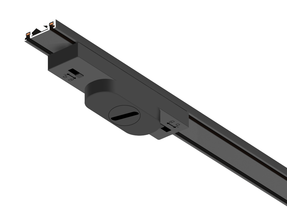 Woven Track Connection Power Box Black L112*W26*H25 - Magnetic Track LED Light - Aura Lighting - Azar Group