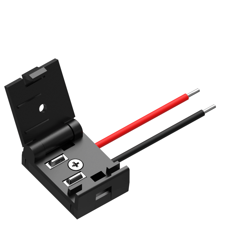 Woven Track Input Module Black L22*W30*H12 - Magnetic Track LED Light - Aura Lighting - Azar Group